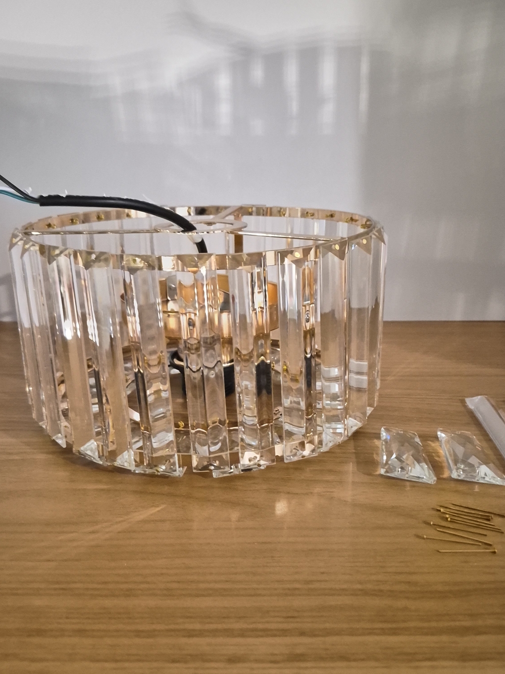 ​Modern Crystal Flush Mount Ceiling Light Gold Drum Chandelier Fixture NIB - Picture 11 of 14